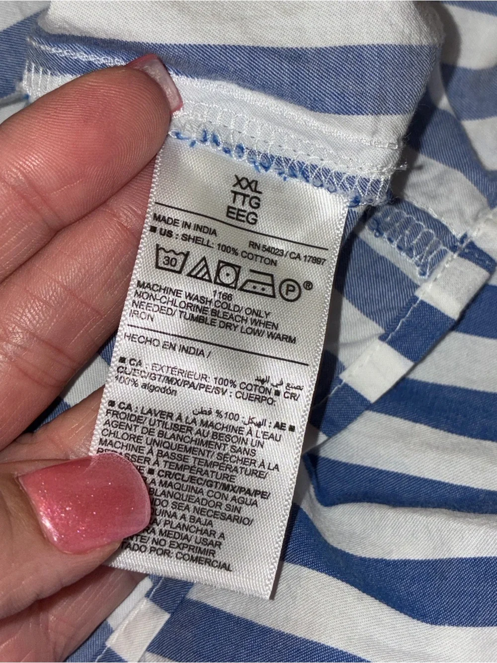 NWT Old Navy Dropped-Waist Midi Skirt XXL blue white vertical stripes plus size